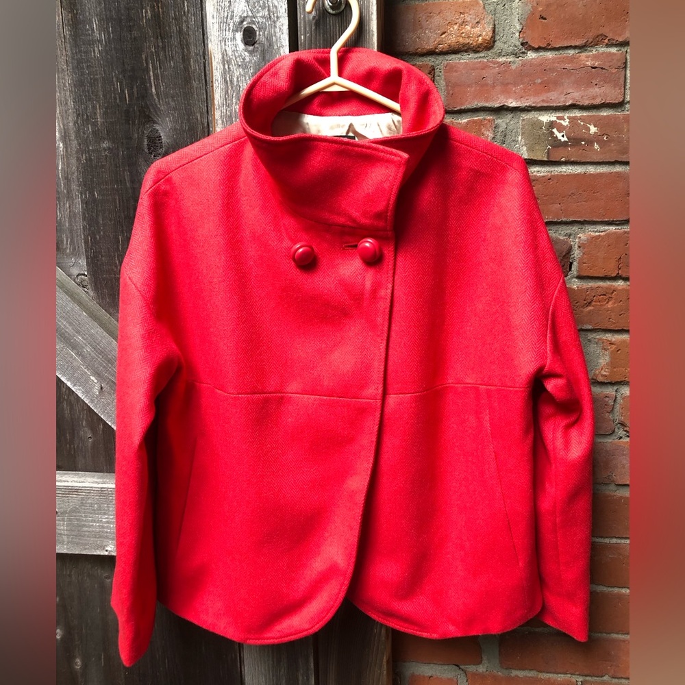 Women’s J. Crew Wool Pea Coat Size 10! 🍉